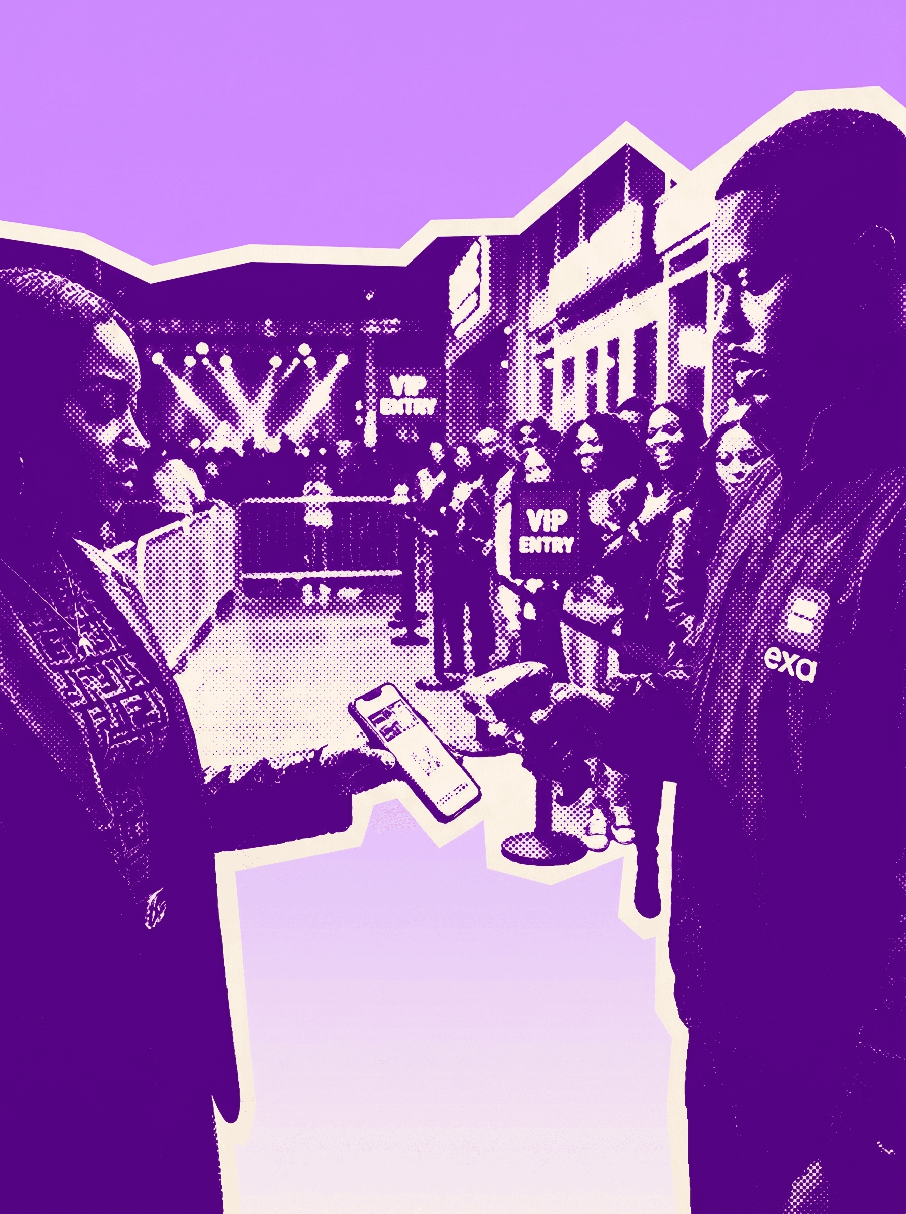 Staff scanning a guest ticket at an event entrance